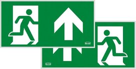 Evolux Series 2 picto vluchtweg rechtdoor dubbel combi