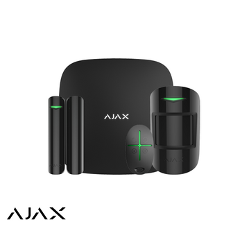 Ajax Hubkit, zwart, GSM/IP hub, PIR, deurcontact, afstandsbediening