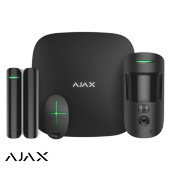 Ajax StarterKit Cam zwart, Hub 2, MotionCam, DoorProtect, SpaceControl