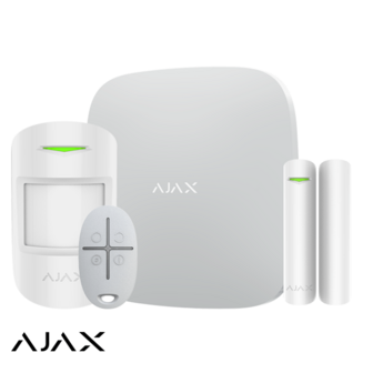 Ajax Hub+kit, wit, 2x GSM/LAN hub, PIR, deurcontact, afstandsbediening