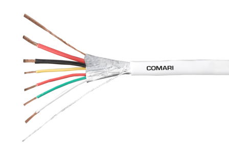  Alarmkabel 2x0,5+4x0,22mm&sup2; Af 200mtr PVC Cca-s3,d0,a3