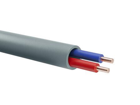 Comari Signaalkabel J-HH 2x0,8mm 100mtr Grijs  B2ca-s1a,d0,a1 Halogeenvrij