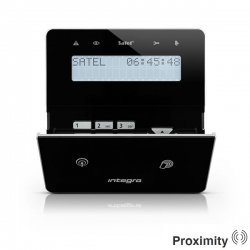 INT-KWRL-BSB - zwart draadloos LCD proximity bediendeel voor INTEGRA alarmsystemen