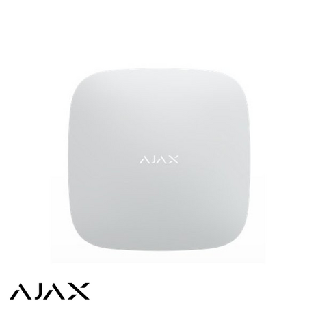 Ajax Hub+, wit, met 2 x GSM, WiFi en LAN communicatie