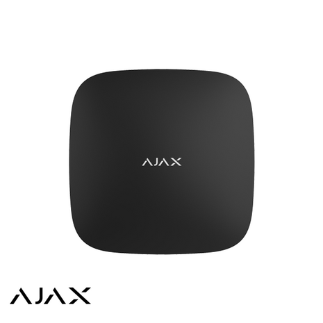 Ajax Hub+, zwart, met 2 x GSM, WiFi en LAN communicatie